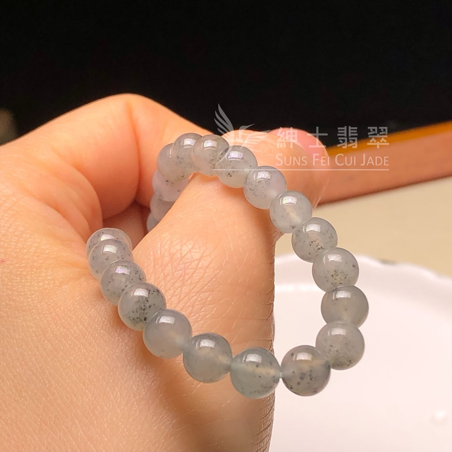 冰烏雞手串6.5mm