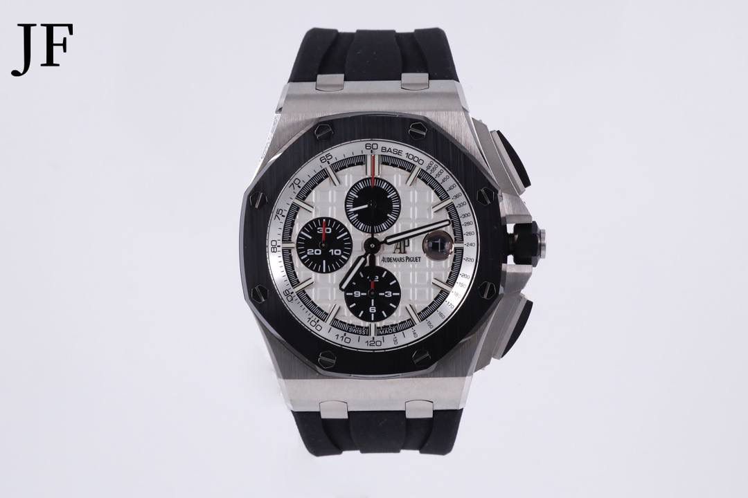 🚀AP 皇家橡树离岸型 大熊猫计时码表 AP 26400 精钢表壳 陶瓷表圈 双面蓝宝石镜面 3126机芯 橡胶表带 精钢针扣 直径44mm💯