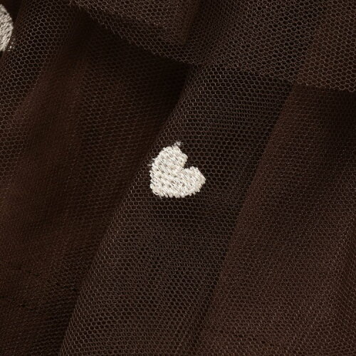 🆕【⭐訂購⭐】 🇯🇵日本直送 🌀愛心刺繡 薄紗層疊 及膝 #半截裙［2款選］🌀 [ELAA-0233][260226]