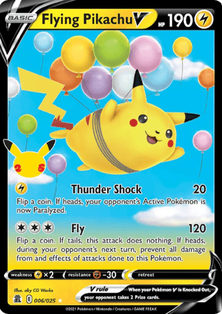 Pokemon TCG Celebrations - Flying Pikachu V-006/025