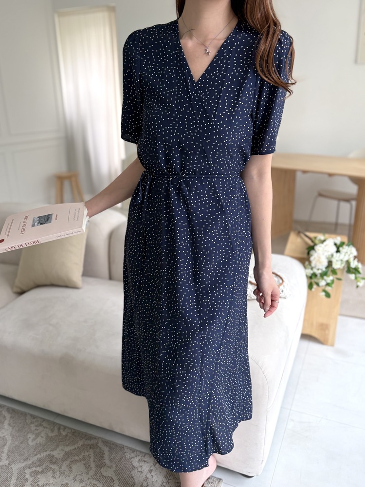 [限量!!] Isa Dotted Wrap Dress