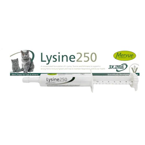 Mervue - Lysine 250 貓用補充劑(舒緩貓疱疹病毒病狀) 30ml