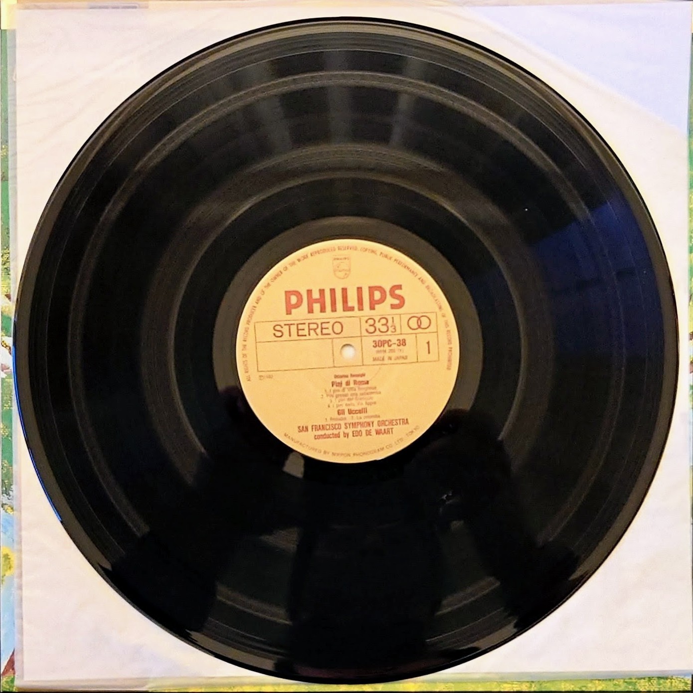 (交響樂) Respighi < 日版 - Pini di Roma, Fontane di Roma, Gli Uccelli > 1981 LP黑膠唱片