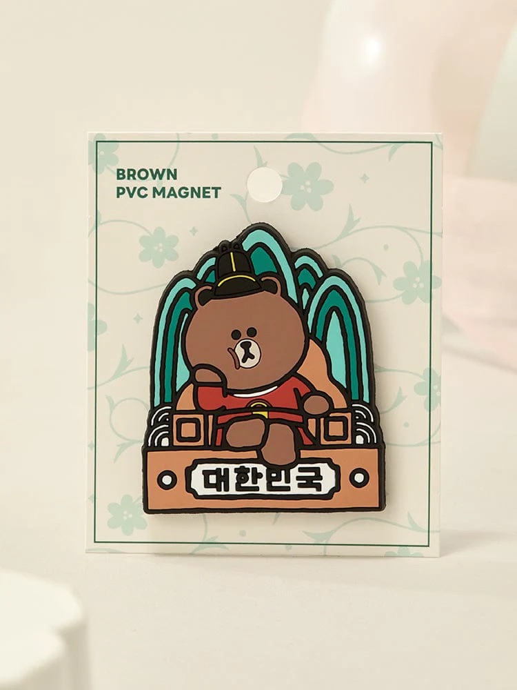 📦訂購 韓國代購 Line Friends K-SOUVENIR BROWN KING MAGNET 熊大磁石