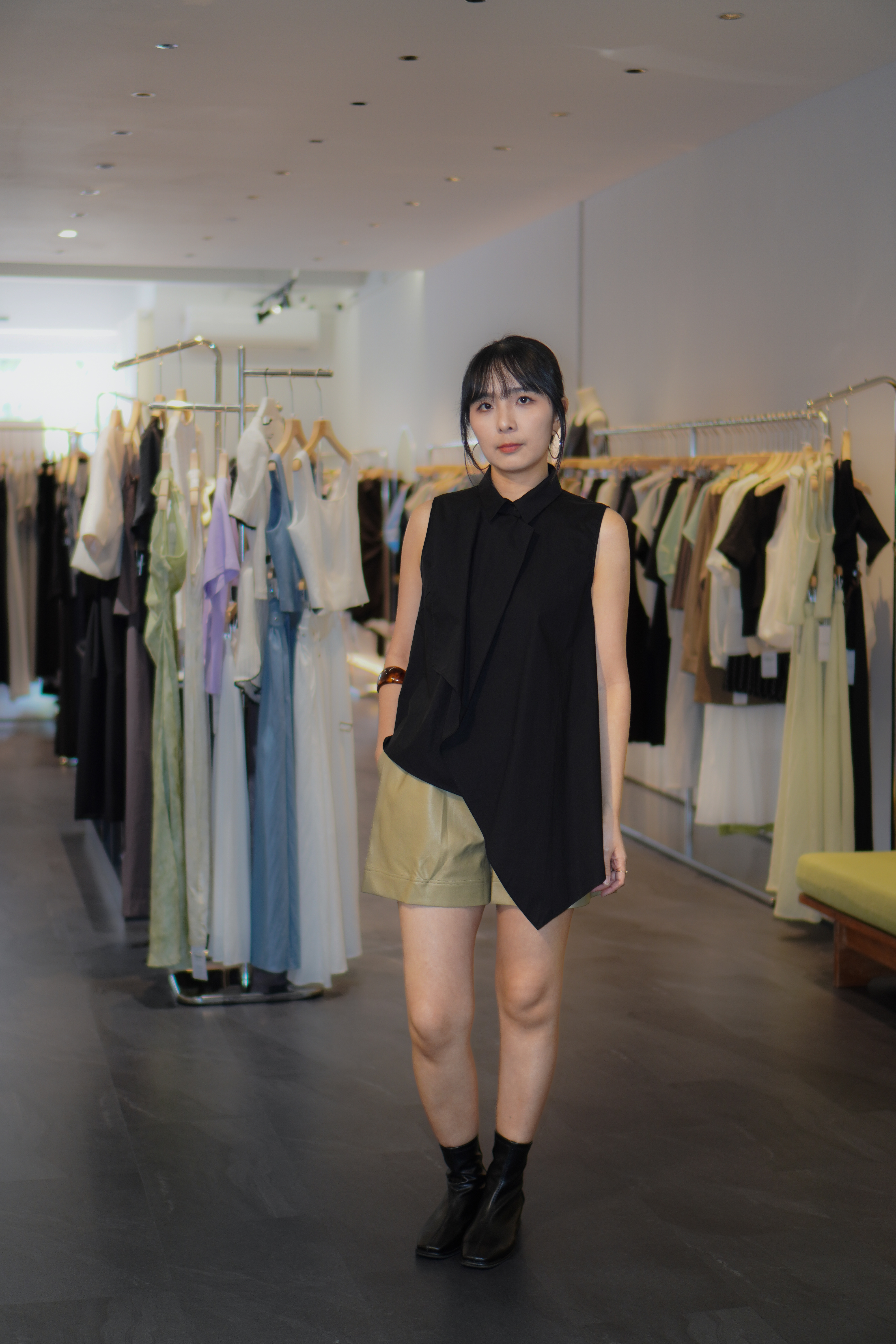 【设计师款】立领不规则衬衣