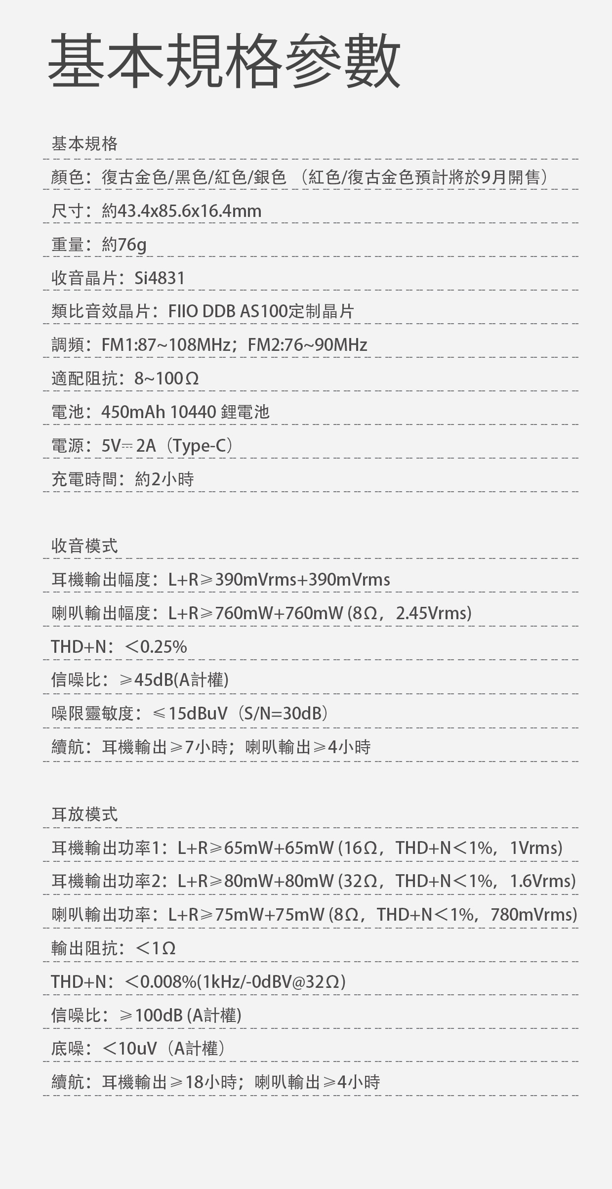 袖珍高音質身歷聲收音機 ~ FiiO RR13