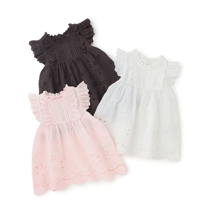 🇯🇵預訂 日本直送🇯🇵Petit Main 三色蕾絲荷葉邊短袖上衣