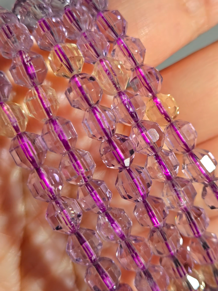 Faceted amethyst and citrine bracelets - JW66