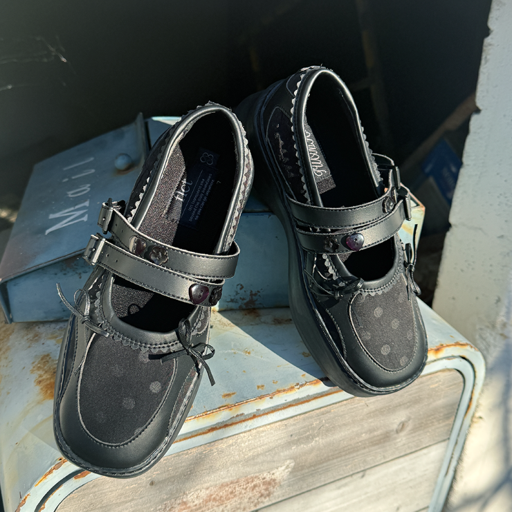 [TUOMIO x flct] MEMENTO PATCHWORK PLATFORM MARYJANE (2種)