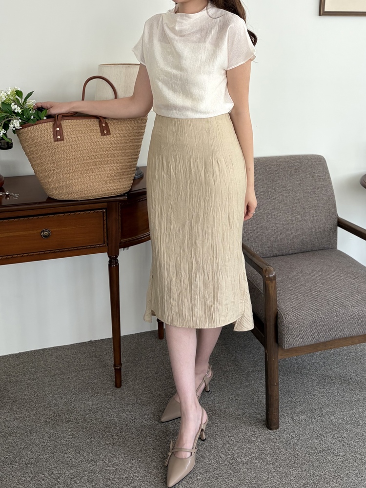 Odette Sheen Top (Ivory)