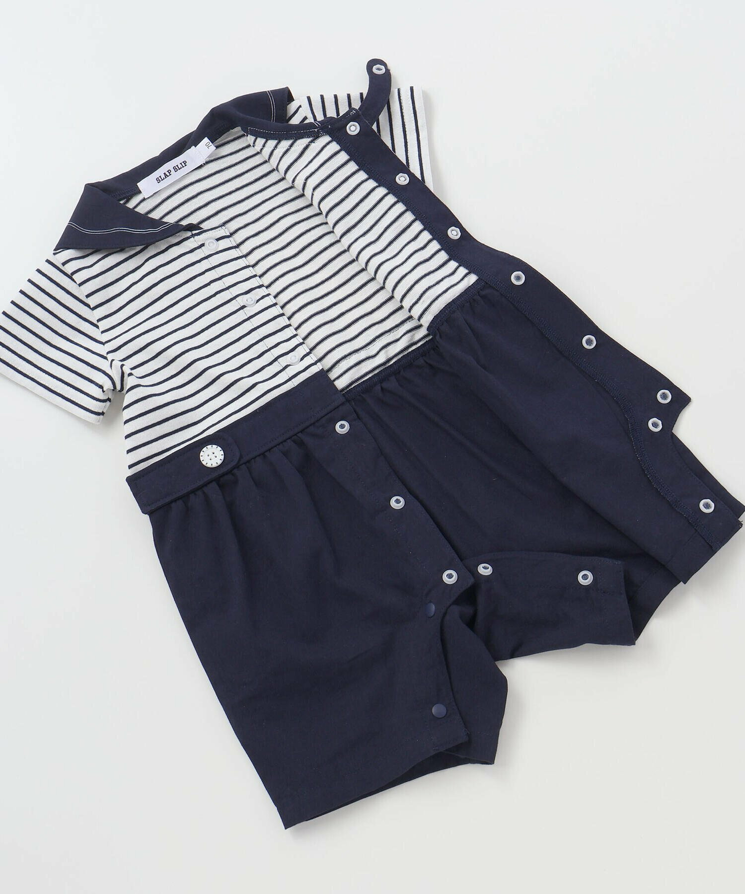 🇯🇵預訂 日本直送🇯🇵Slap Slip Baby兩色海洋風水手領短袖連身服