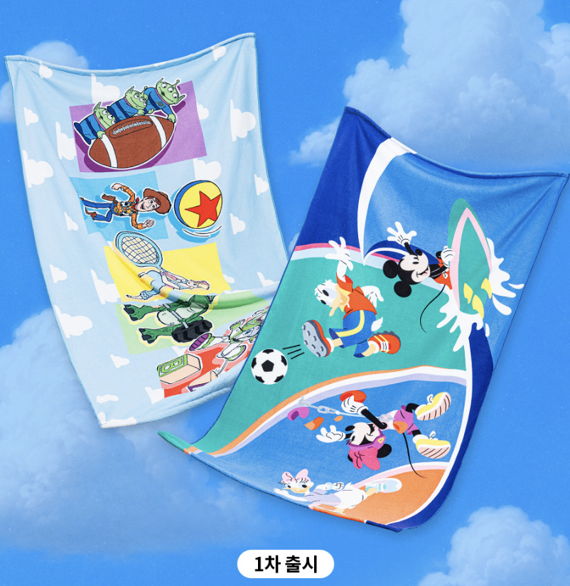 韓國咖啡品牌 Compose Coffee X Disney 夏日限定 Toy Story /  Mickey and Friends 沙灘毛巾