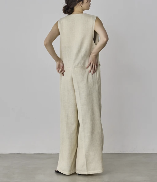 仿丹寧人字紋連身褲 - 2026 流行穿搭  女士連身褲 春夏秋時尚穿搭 優雅日常 柔軟舒適 獨特設計 易於配搭 日本直送   #JP-I-260031