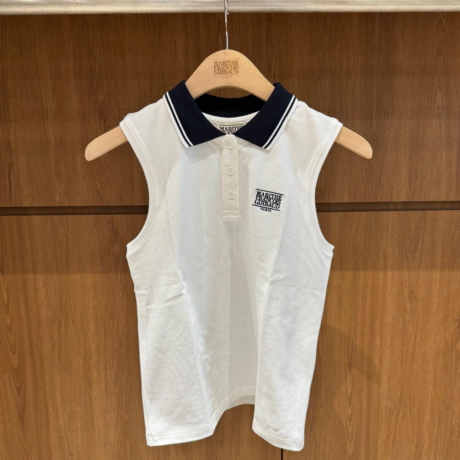 <預訂>🇰🇷MARITHE☆W SMALL CLASSIC LOGO PK COLLAR SLEEVELESS 到貨日:12-18日