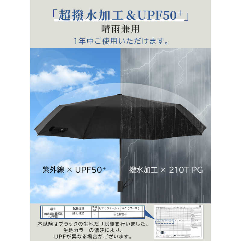 『現貨』日本KIZAWA 10骨抗風碳形狀穩定自動雨傘(58cm)灰色