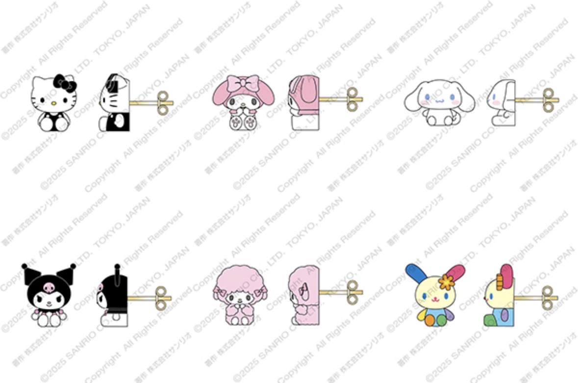 9月新品預訂｜OG角色系列耳釘（6款）