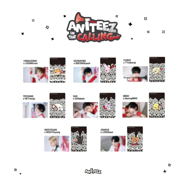 ATEEZ - [ANITEEZ IN THE CALLING] CARD COVER STICKER SET - HONGJOONG x JJOONGrami