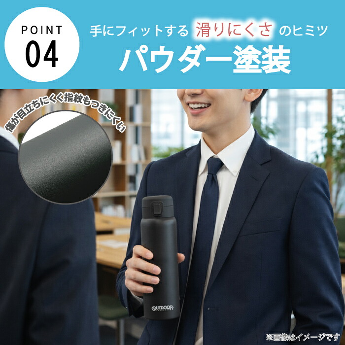 🆕【⭐訂購⭐】🌀 🇯🇵 日本直送 #OUTDOOR 鈦塗層 一鍵式 不銹鋼 保溫 水壺 (480ml)［5款選］🌀[ELGD-0130][260826]