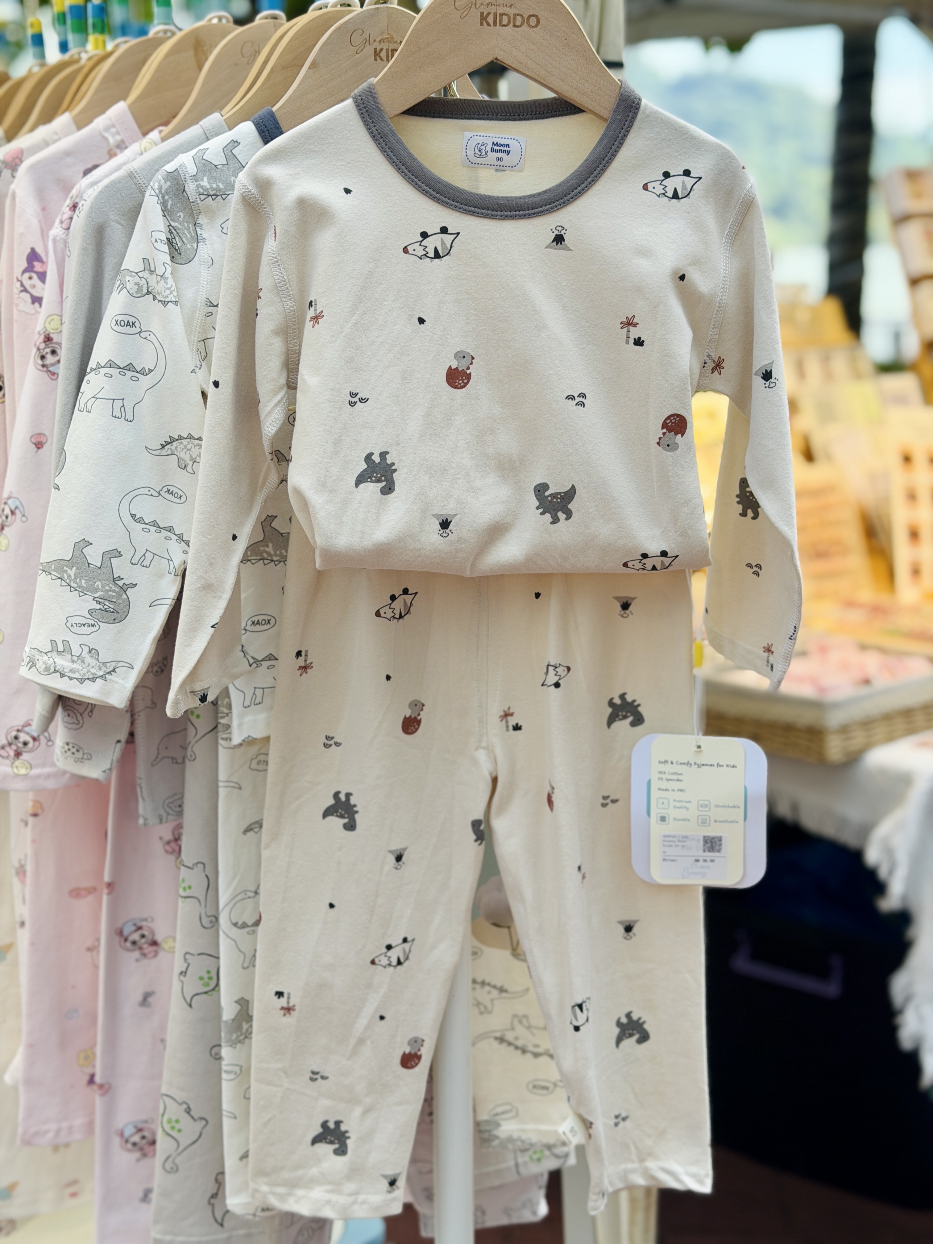 42097403 | Cute Dinosaur Print Pajama Set for Kids