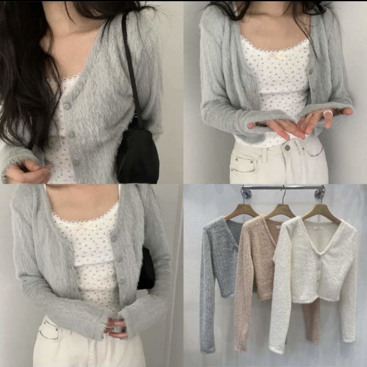 韓國薄款毛毛外套 