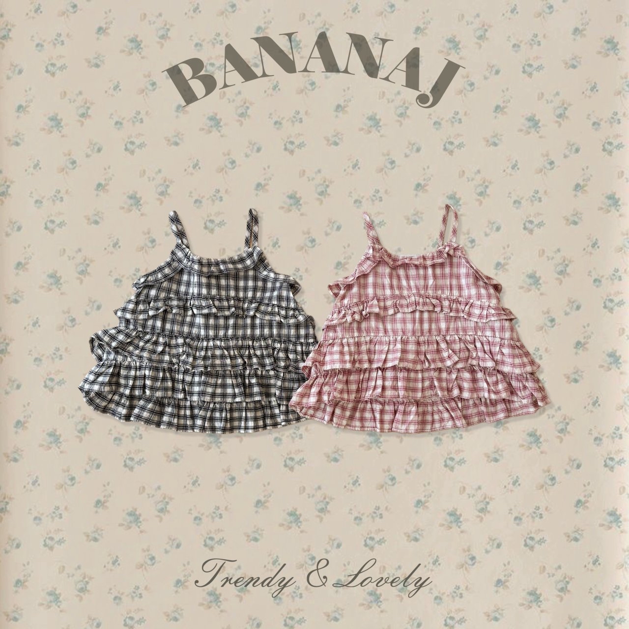 Bananaj | check Sleeveless (Black L100-110)
