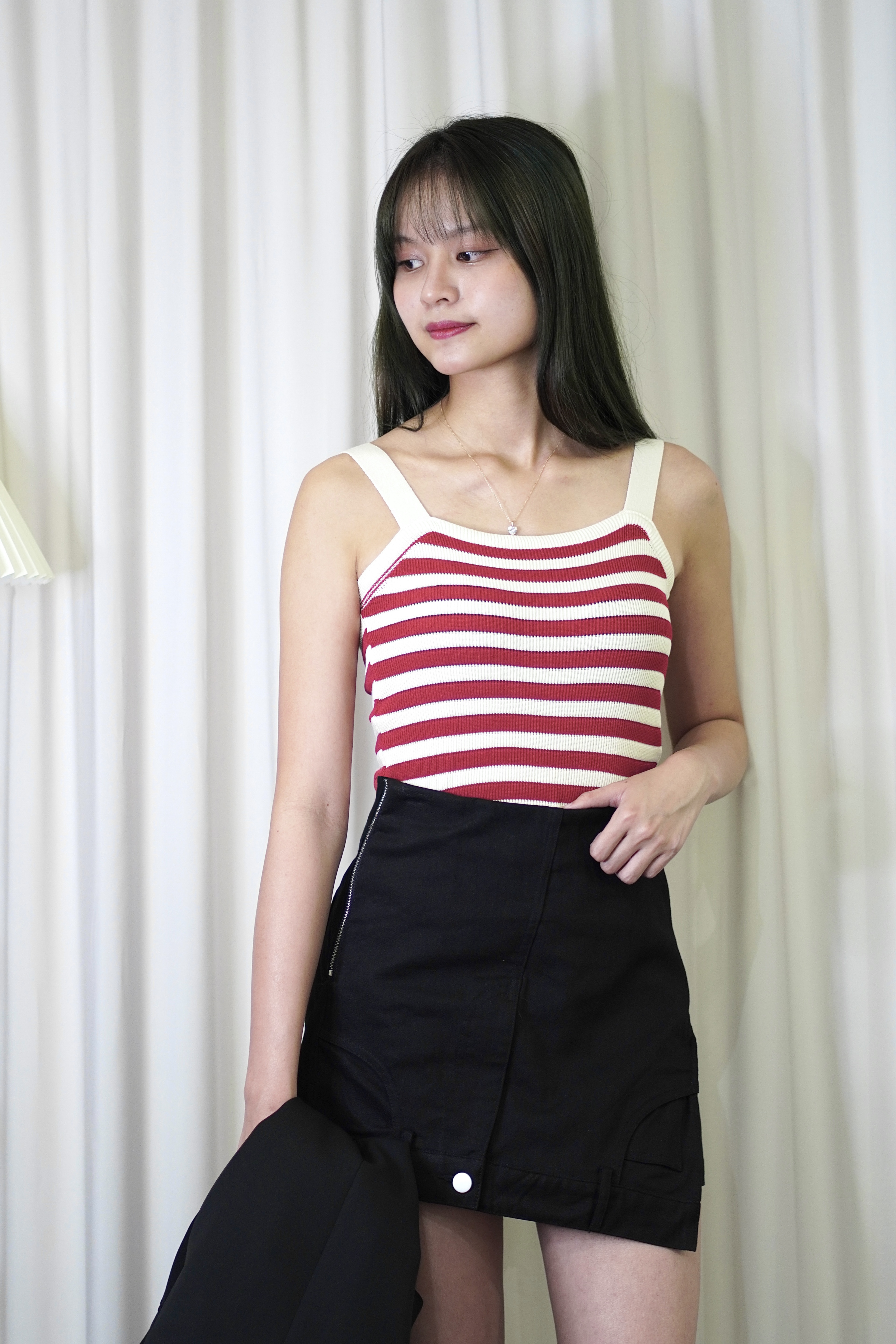 938 Stripe Knit Camisole Tube
