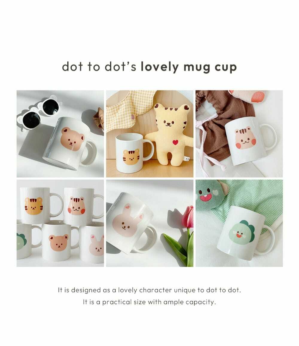 dot to dot 圓圓臉陶瓷杯
