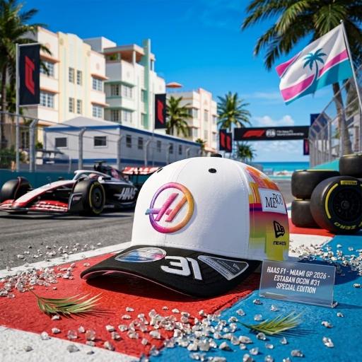 F1 Haas Racing 哈斯車隊 2026 官方邁阿密站限定版 Estaban Ocon 9Seventy Cap帽 60870776