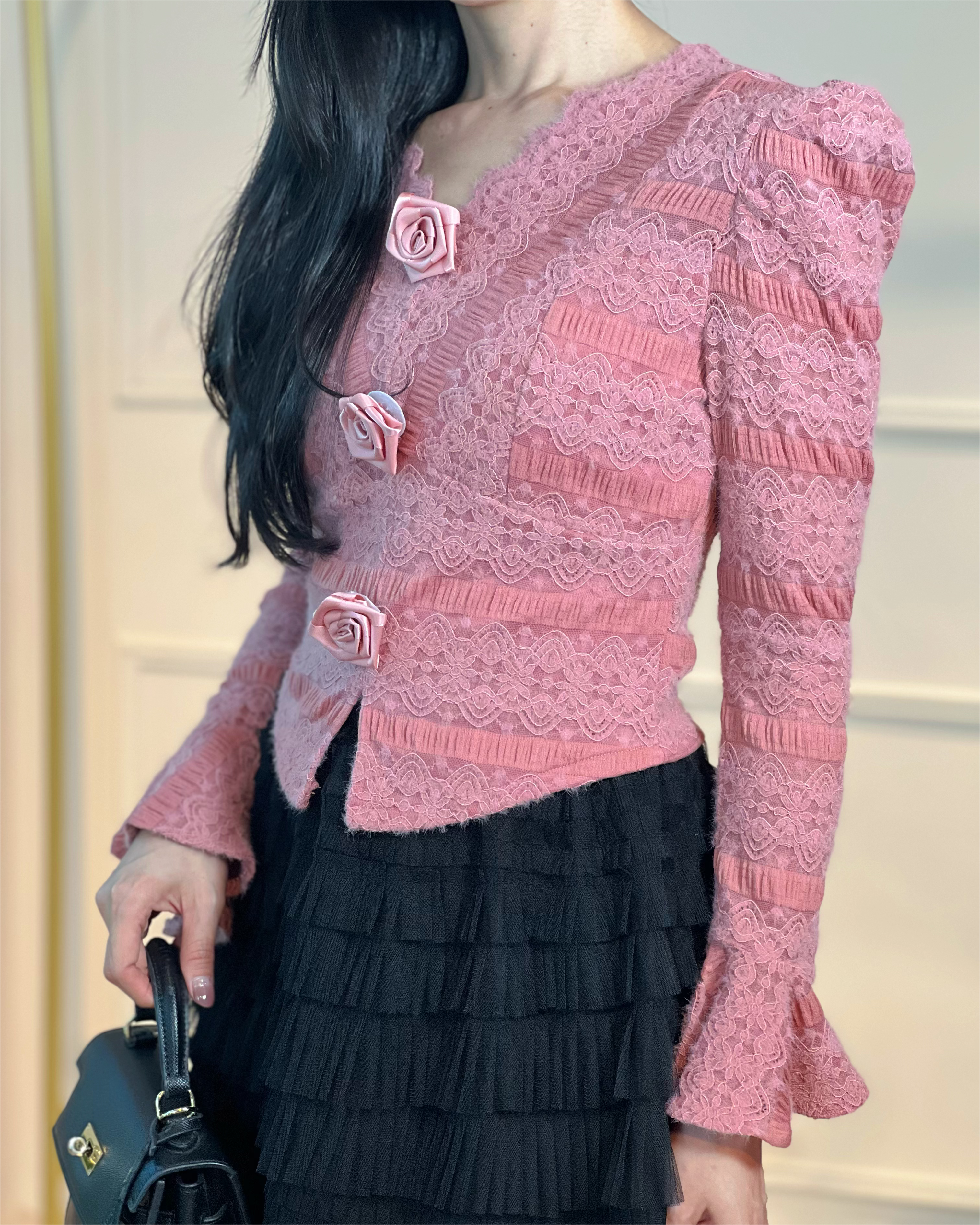 5076 Camille Vintage Lace Top