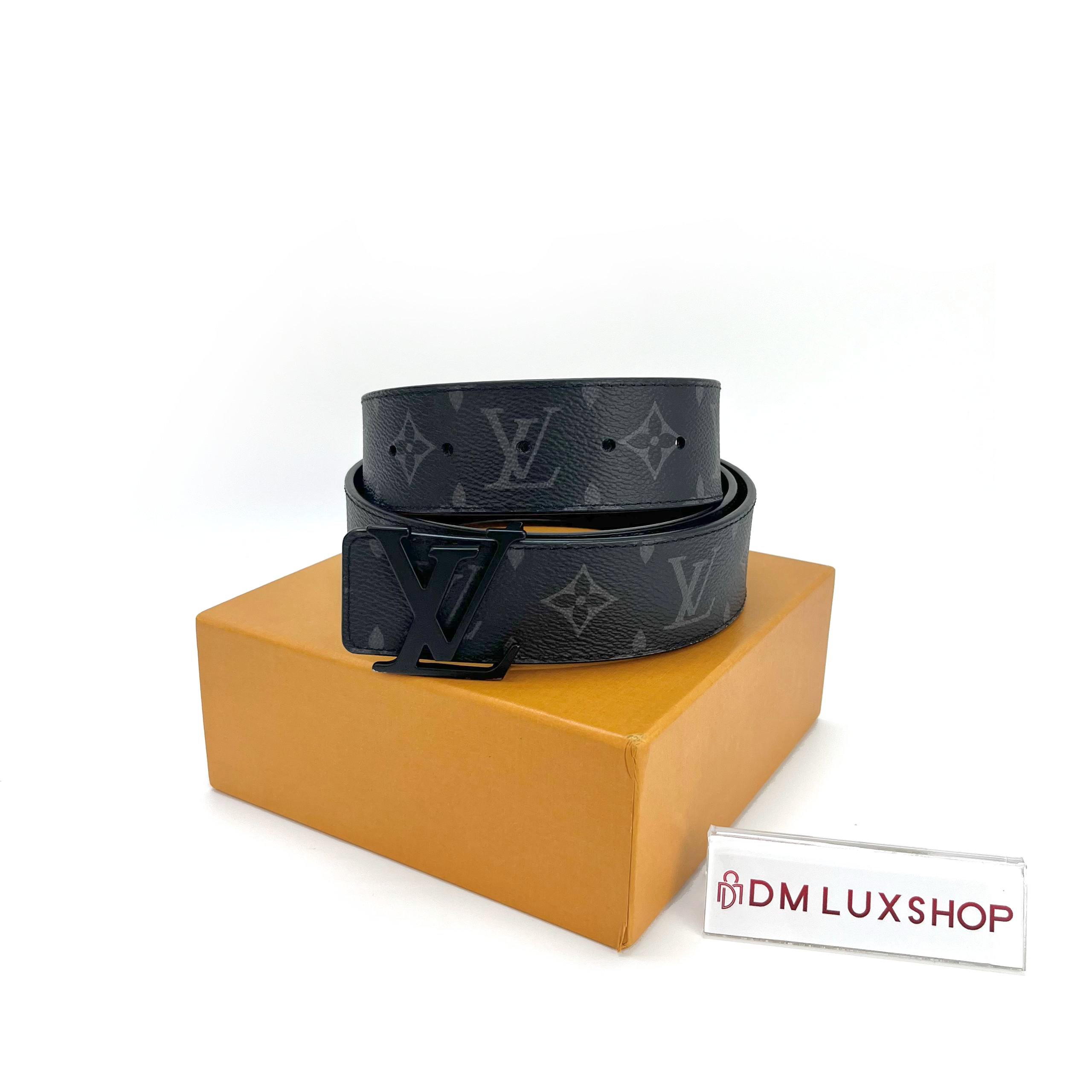 LV Monogram Eclipse Matte Black Initiales 40mm Belt