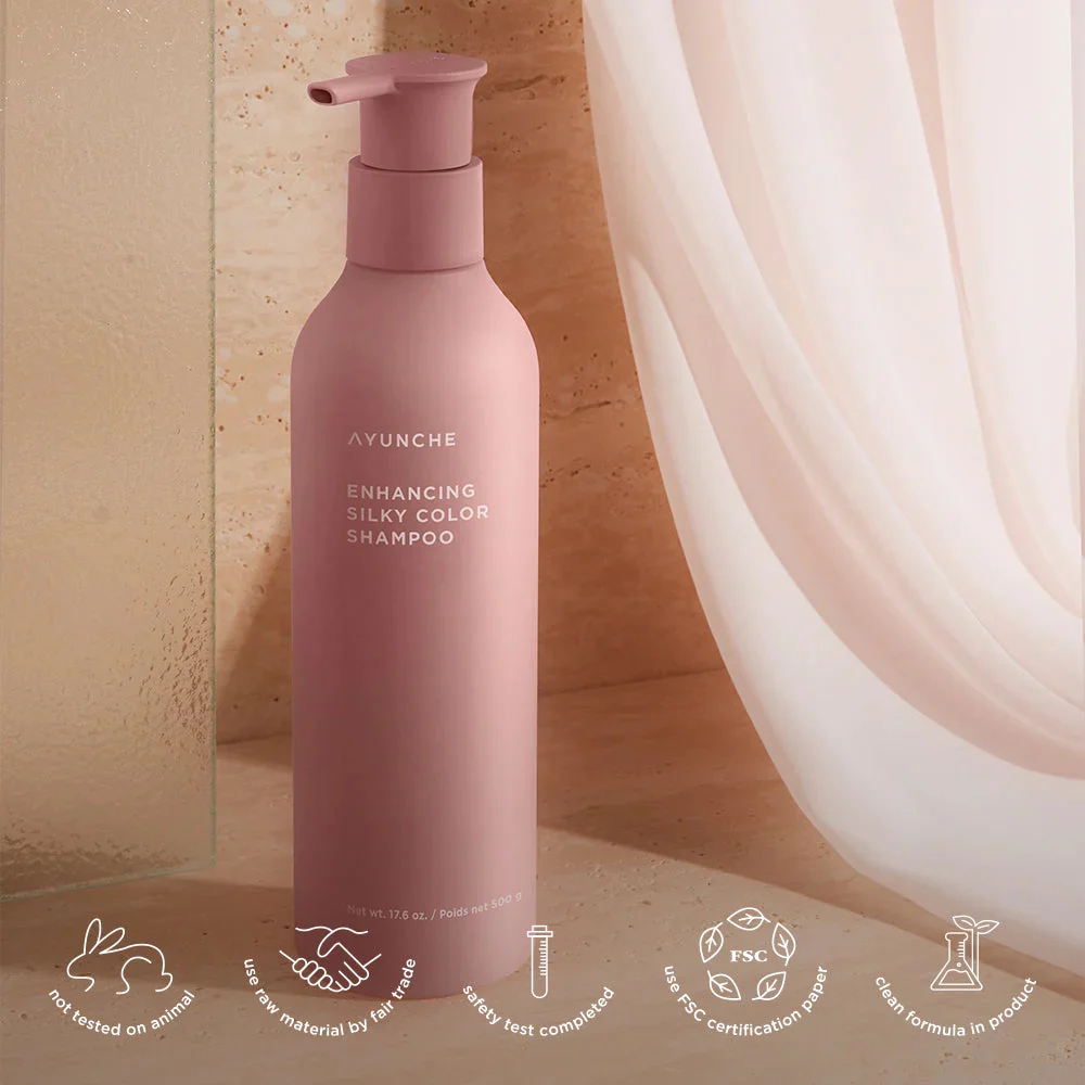 AYUNCHE Enhancing Silky Color Shampoo 絲感亮色洗髮液 （鎖色，順滑光澤） 1000g 