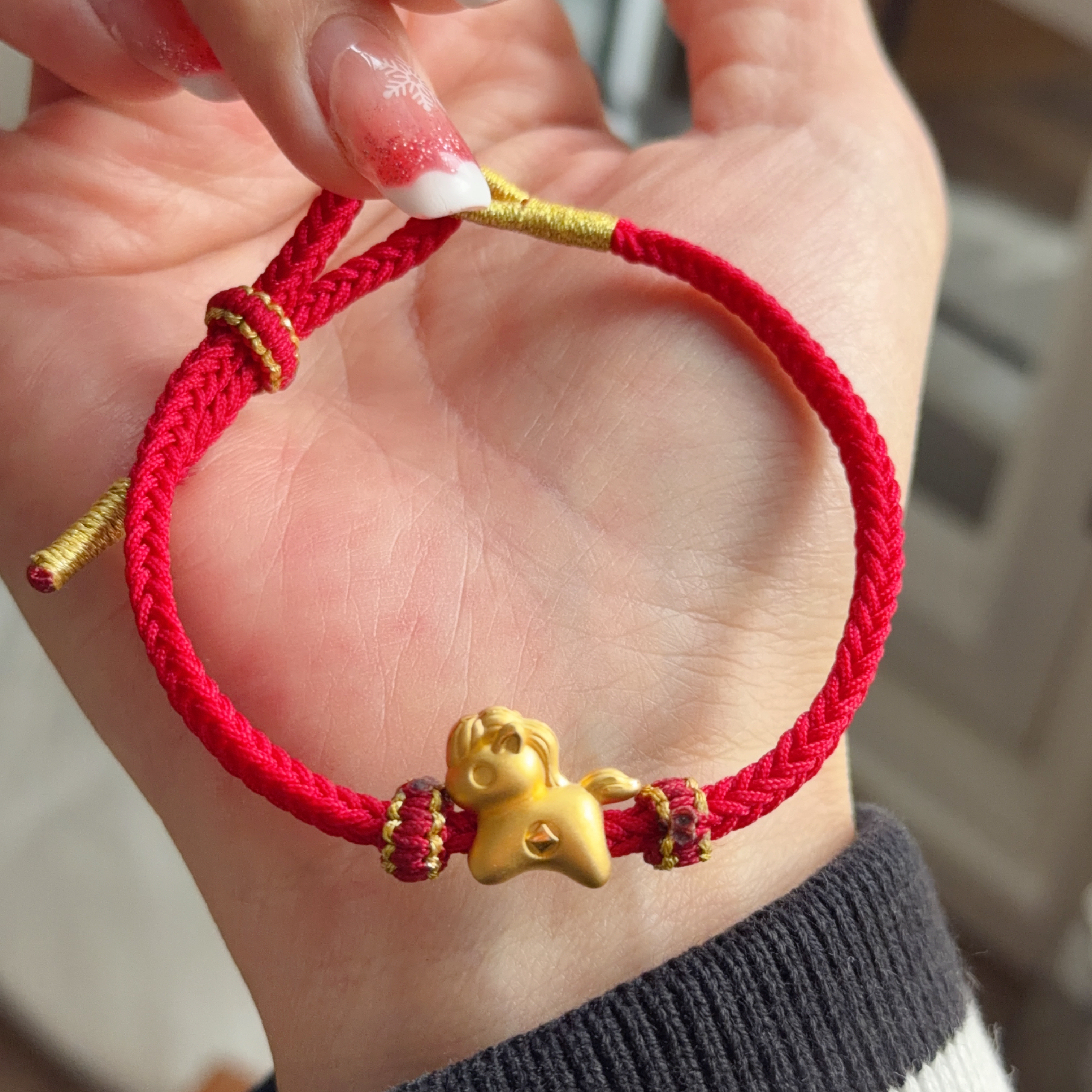 999硬金馬上有錢襯手繩