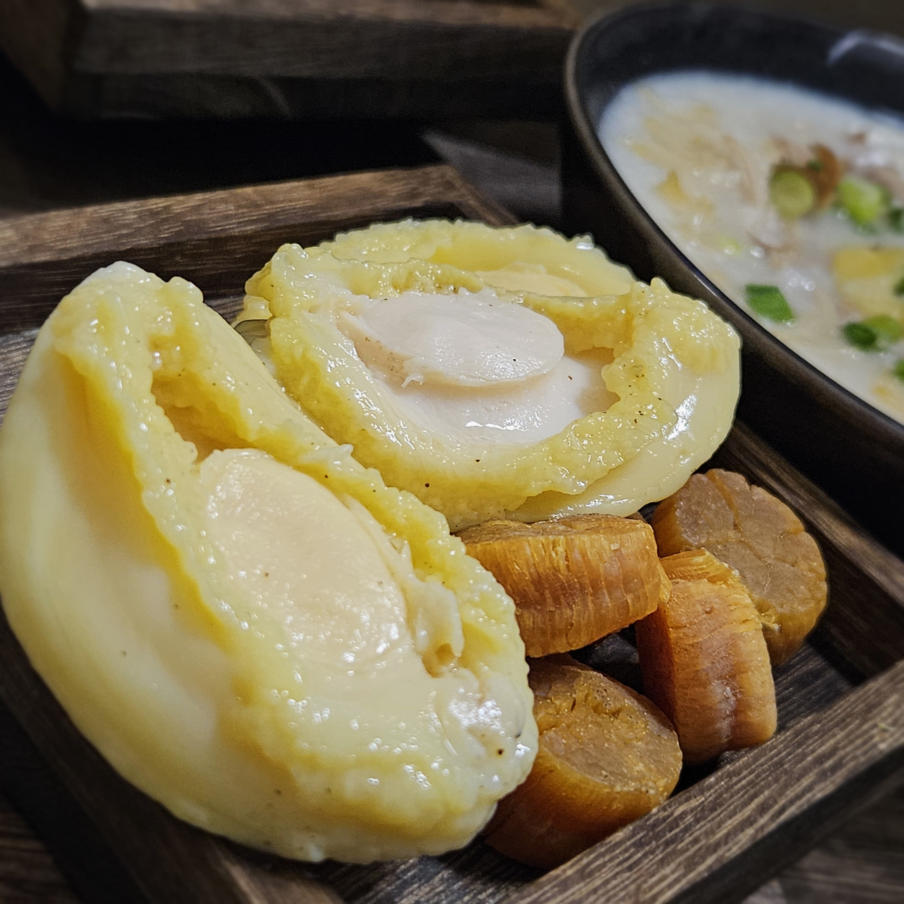 鮑魚瑤柱雞絲粥