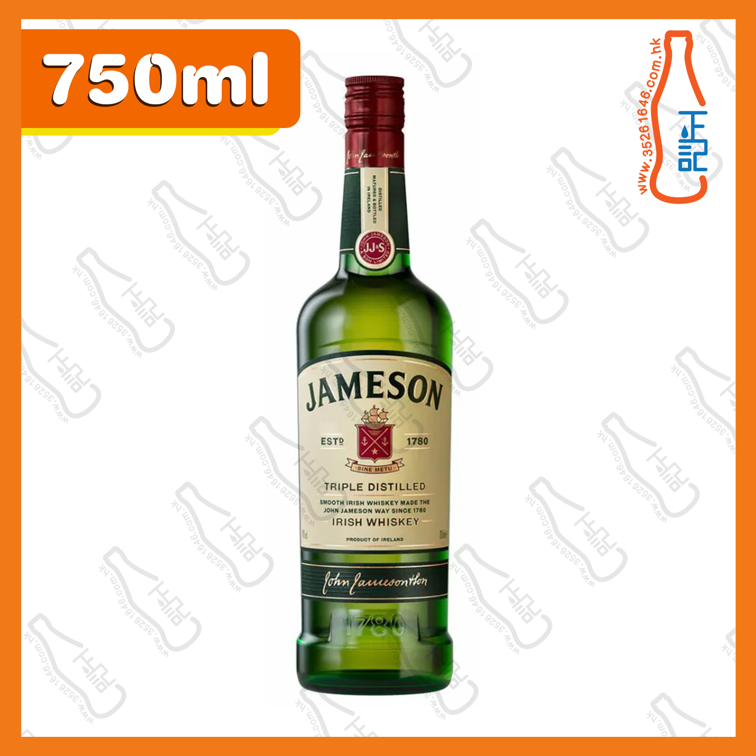 ==Jameson 尊美醇 愛爾蘭威士忌 750ml /支