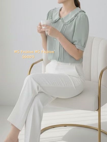 G6003 韓國🇰🇷靚料花邊領top