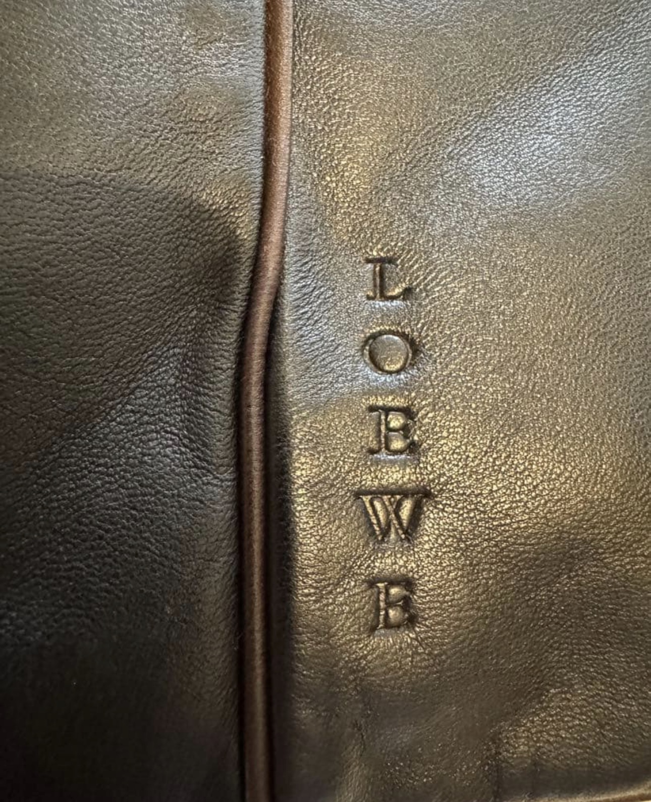 Loewe Black Leather Tote Bag
