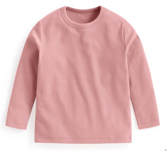 磨毛羅紋圓領長袖T恤