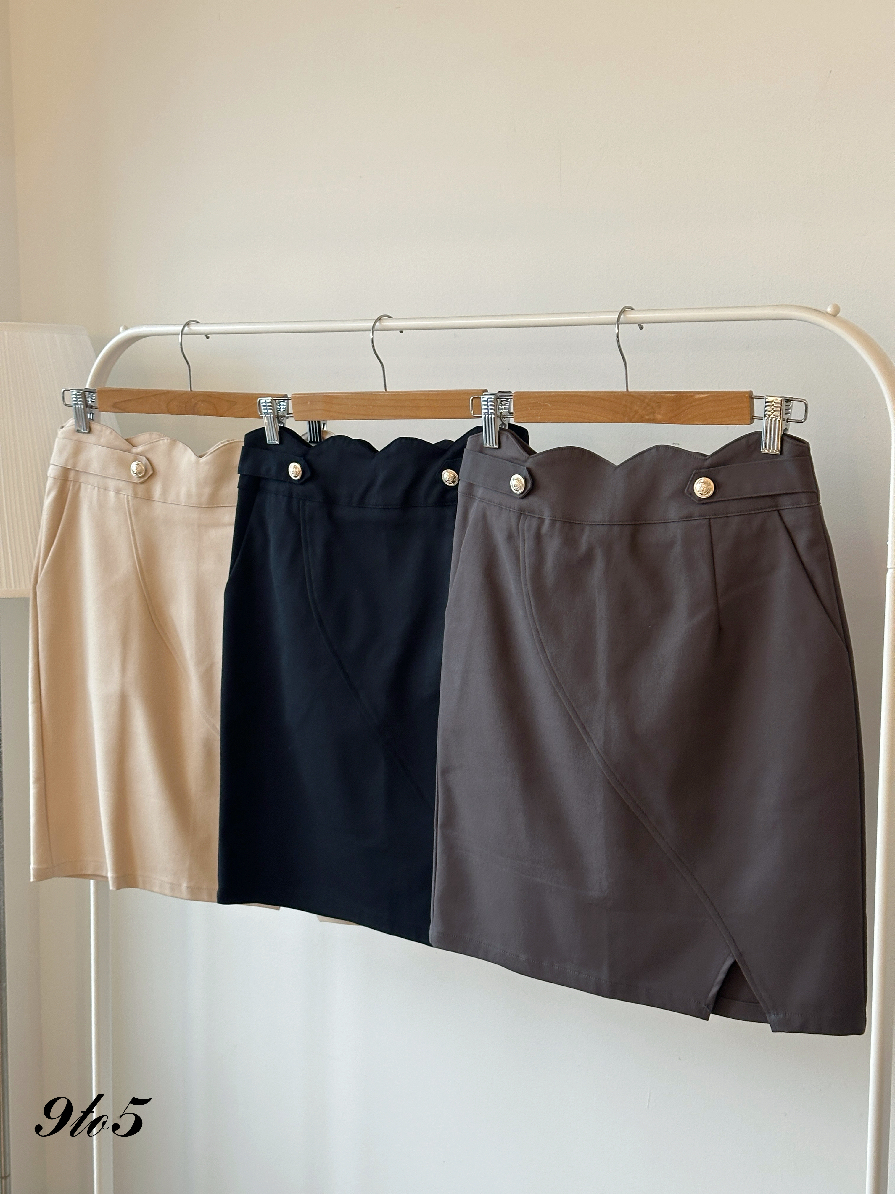 S1874 Midi Pencil Skirt - 3 Colors 
