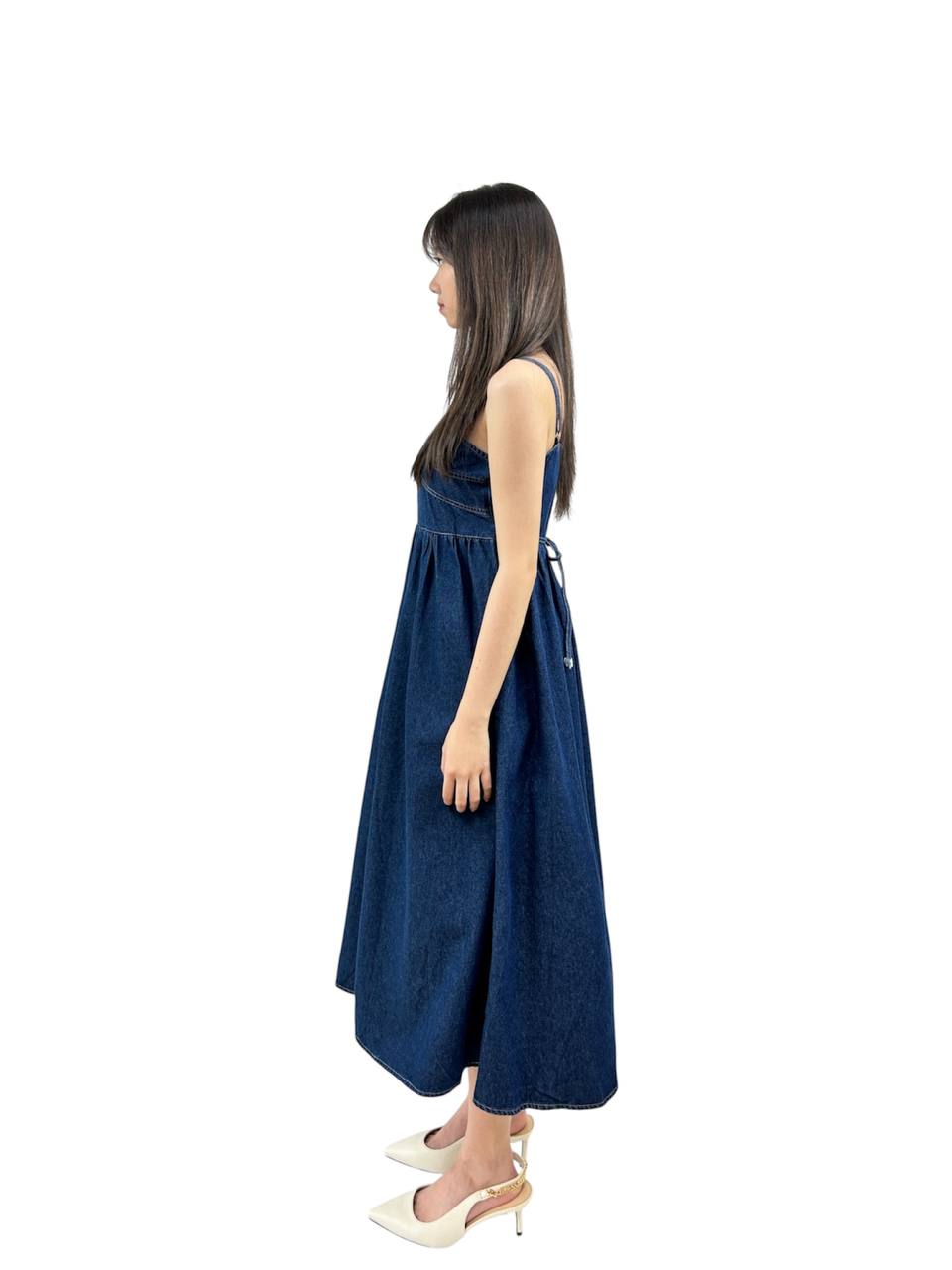 W010 - Denim Midi Dress