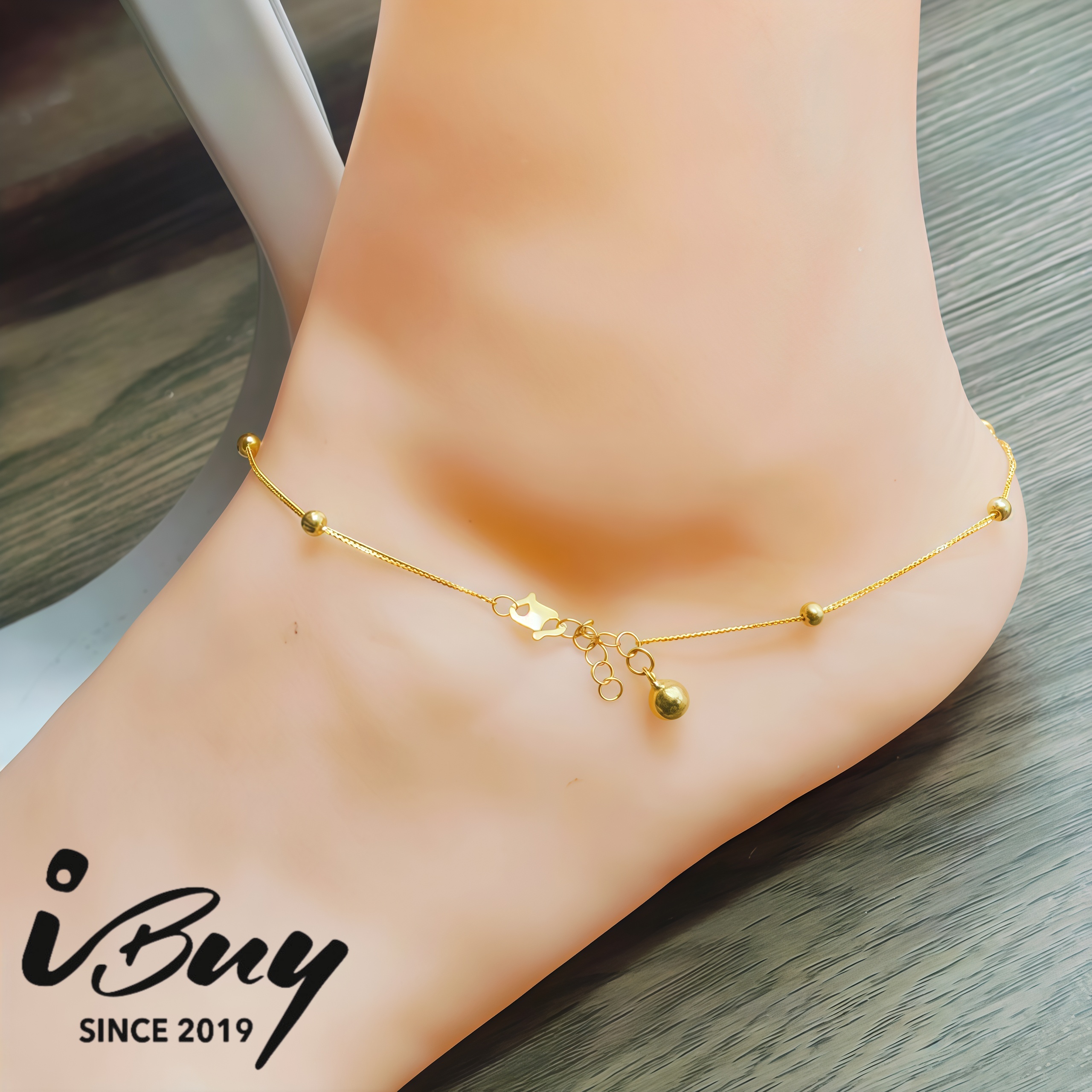 916 GOLD BALL CHAIN ANKLET 916 金 光珠脚链