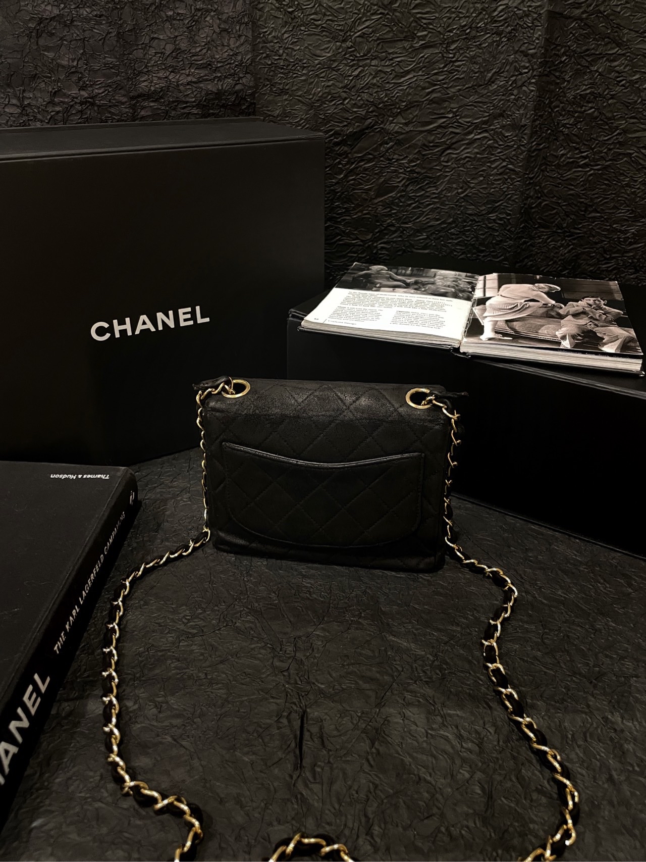 【預訂貨品】Chanel 中古絨面方胖子 