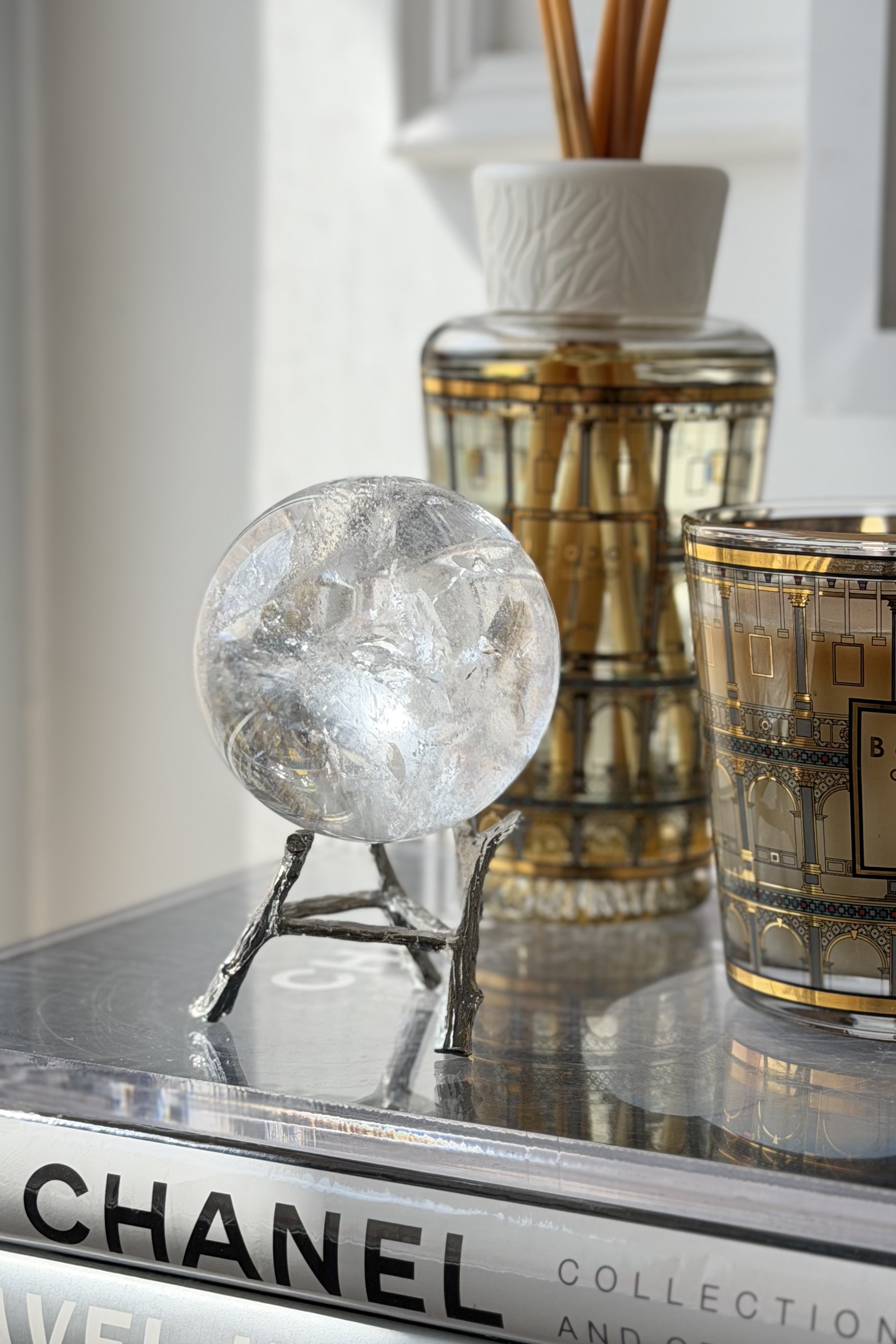  ༒6.45cm白水晶球༒ 1158C2JGM83-RA*7T8