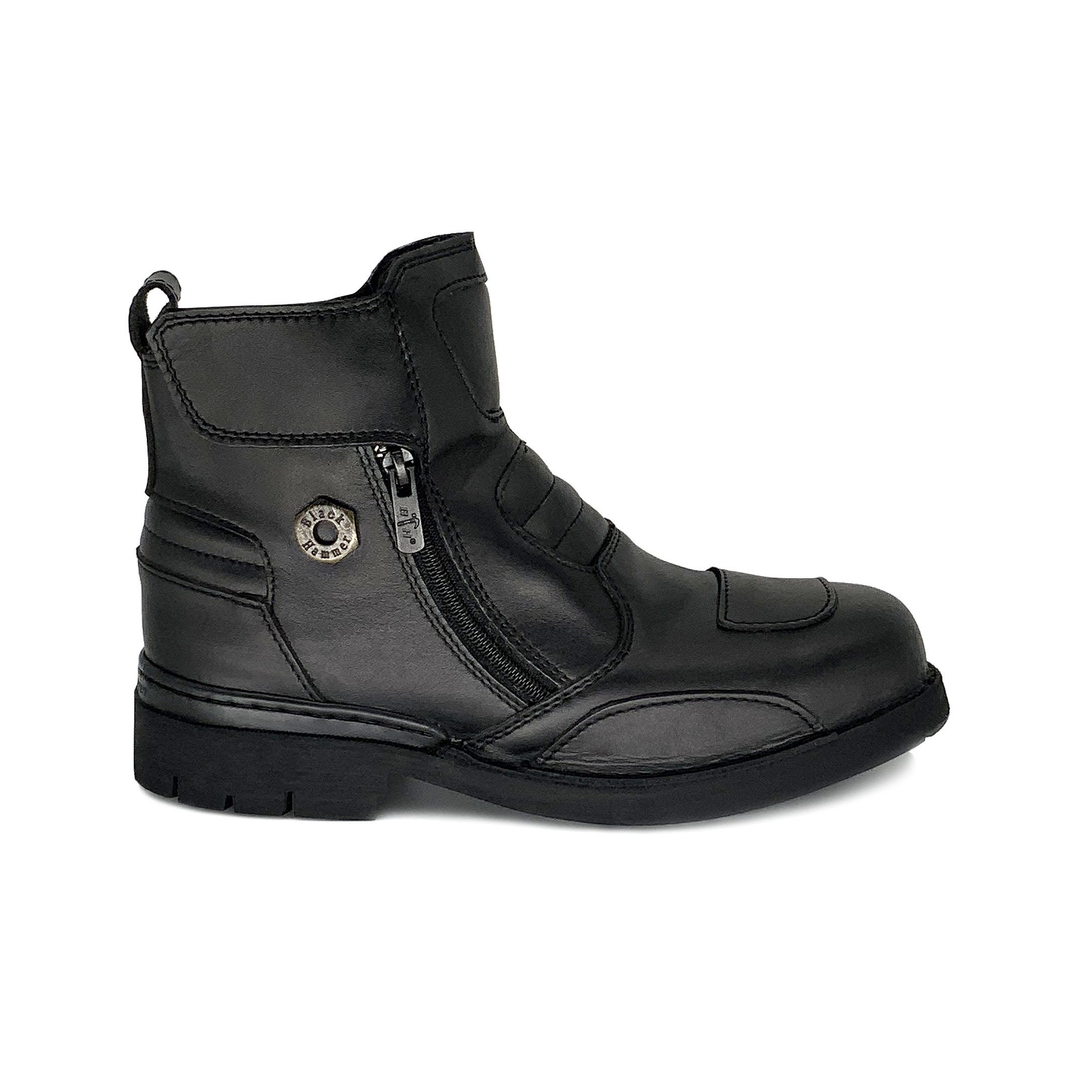 Black Hammer Men 4000 Series Mid Cut with Zip Safety Shoes BH4883 Steel Toe Kasut Keselamatan