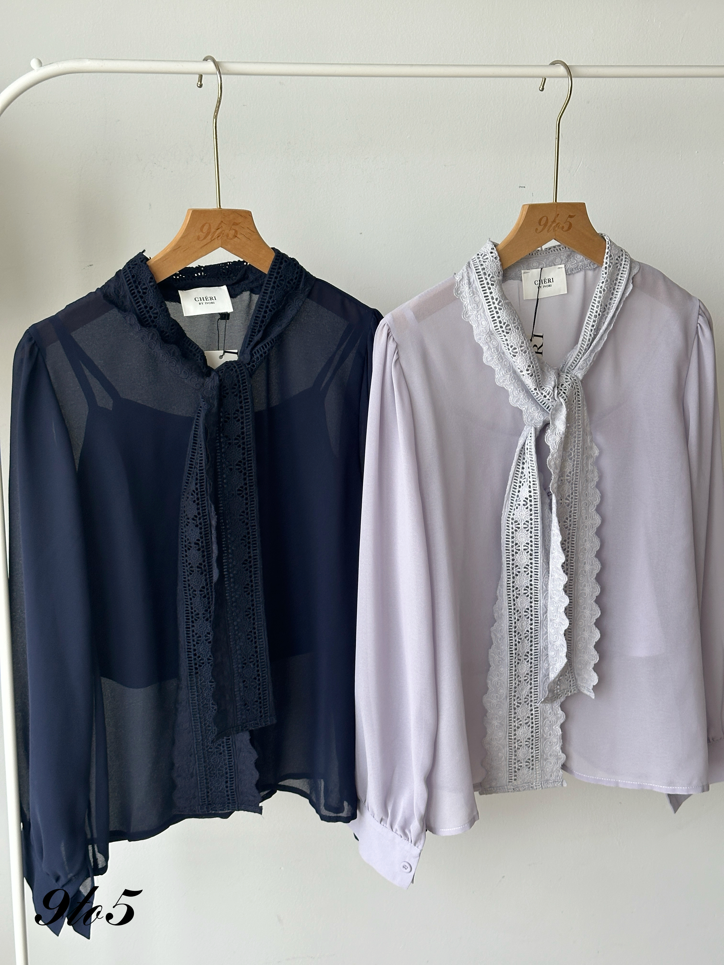 T4232 Lace Collar Shirt - 4 Colors 