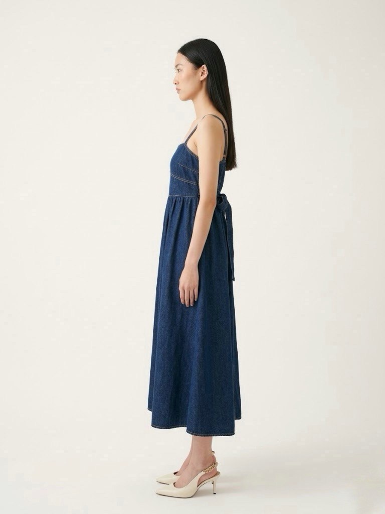 W010 - Denim Midi Dress