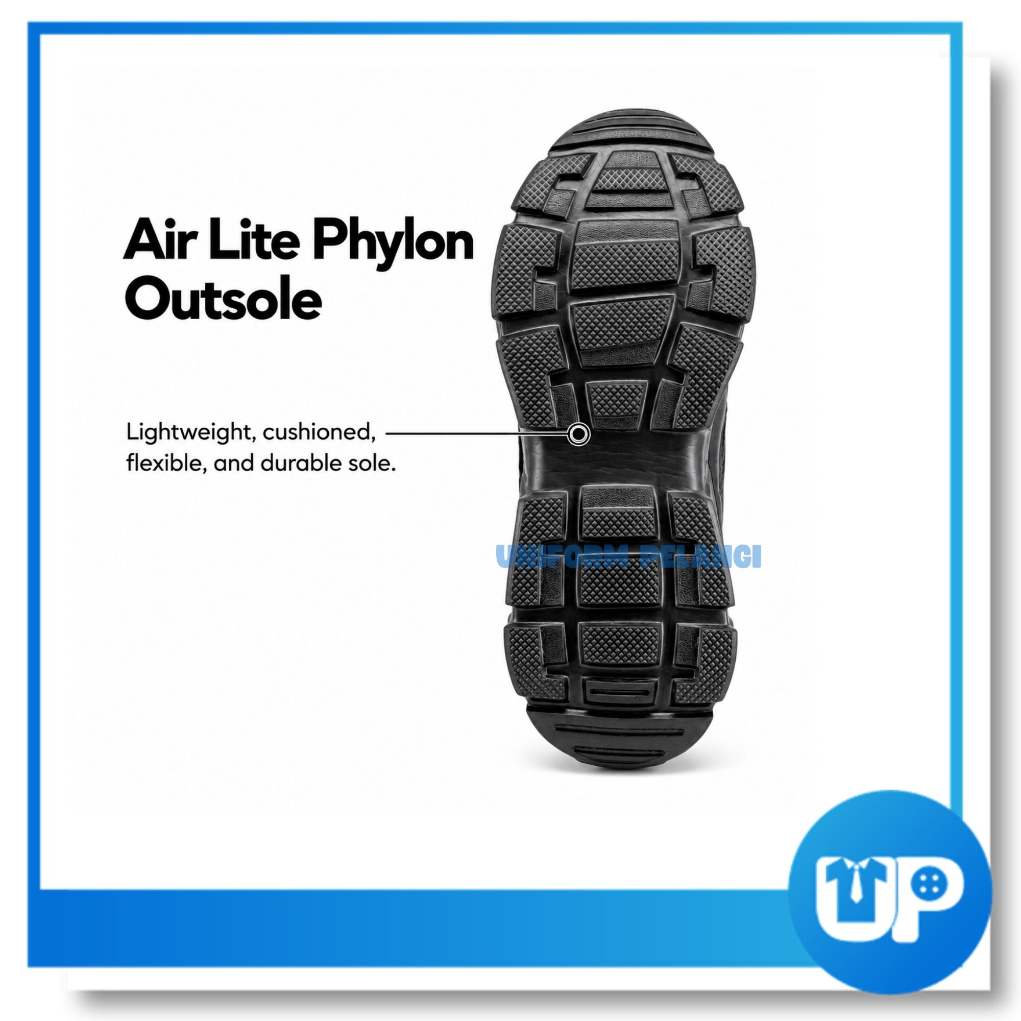 ABARO Kasut Sekolah Hitam Velcro Strap Mesh Material Lightweight Sekolah Soft Cushion Shoe (2817N)