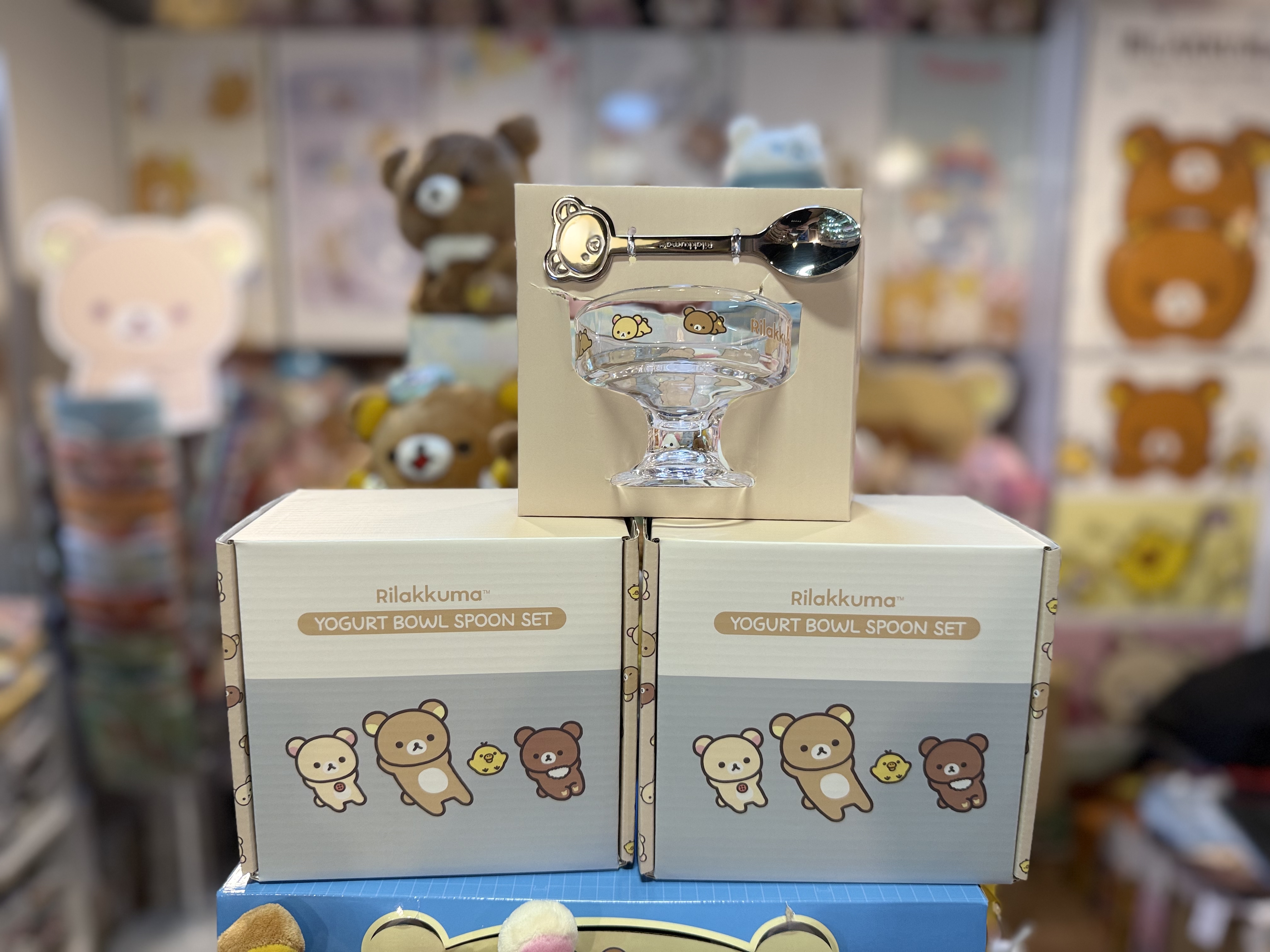 《現貨》全新韓國限定 Rilakkuma玻璃杯連匙羹套裝