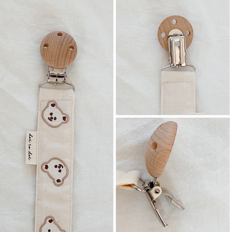 Dottodot 木製刺繡奶嘴夾