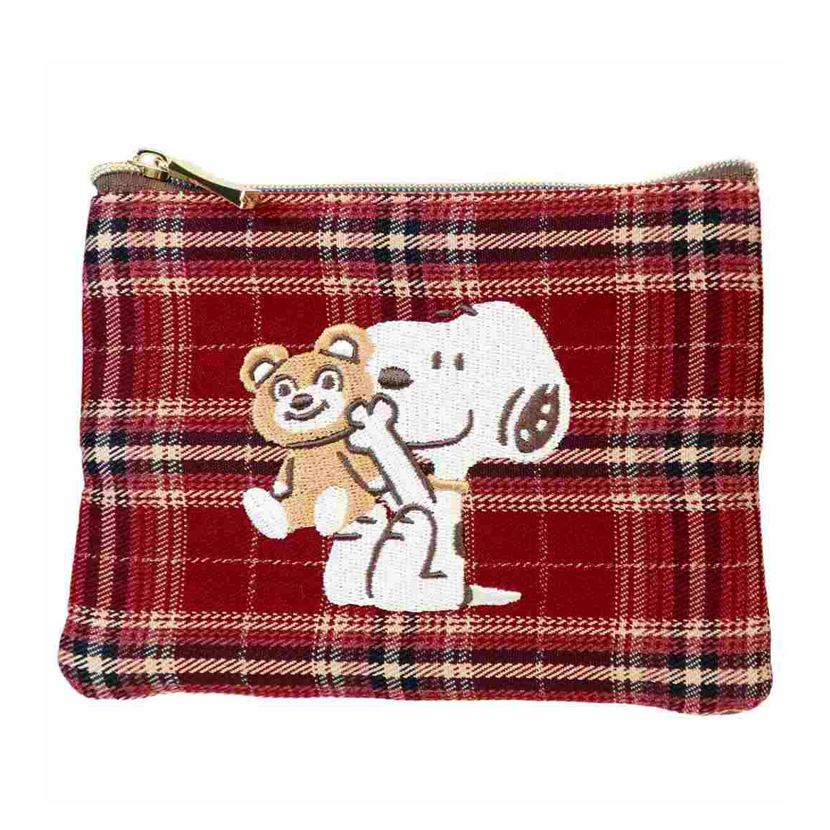現貨｜Snoopy 抱熊熊刺繡系列 日版 化妝袋 紙巾袋 (233270)