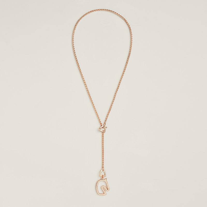 Hermes 新款🆕Tonnerre 頸鏈 斷貨顏色😍😍2種戴法 奶白x 玫瑰金